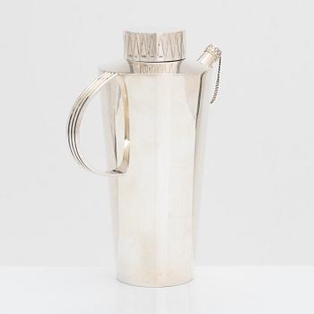 A silver cocktail shaker, Hopeatehdas,, Helsinki 1950.