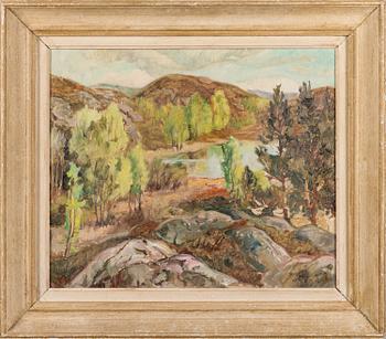 HUGO LEPIK, oil on panel, signed and dated 1946.