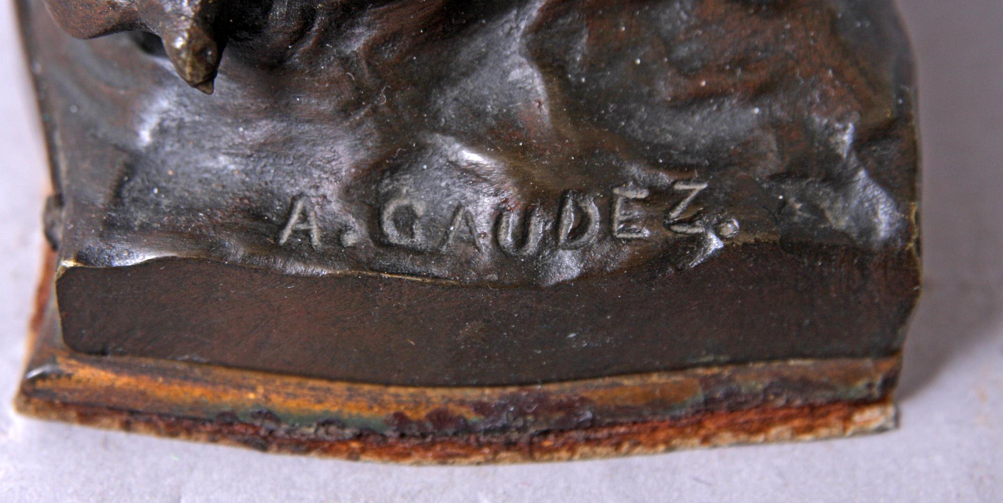 SKULPTUR, brons. Efter A.Gaudez.