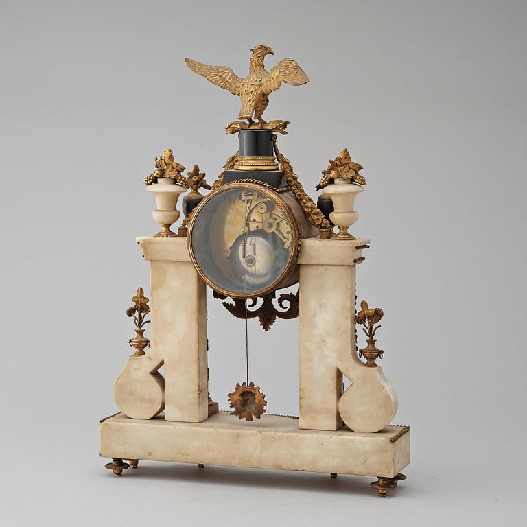 A Louis XVI late 18th century mantel clock.