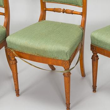 Stolar, 4 st, empir, Tyskland ca 1810.