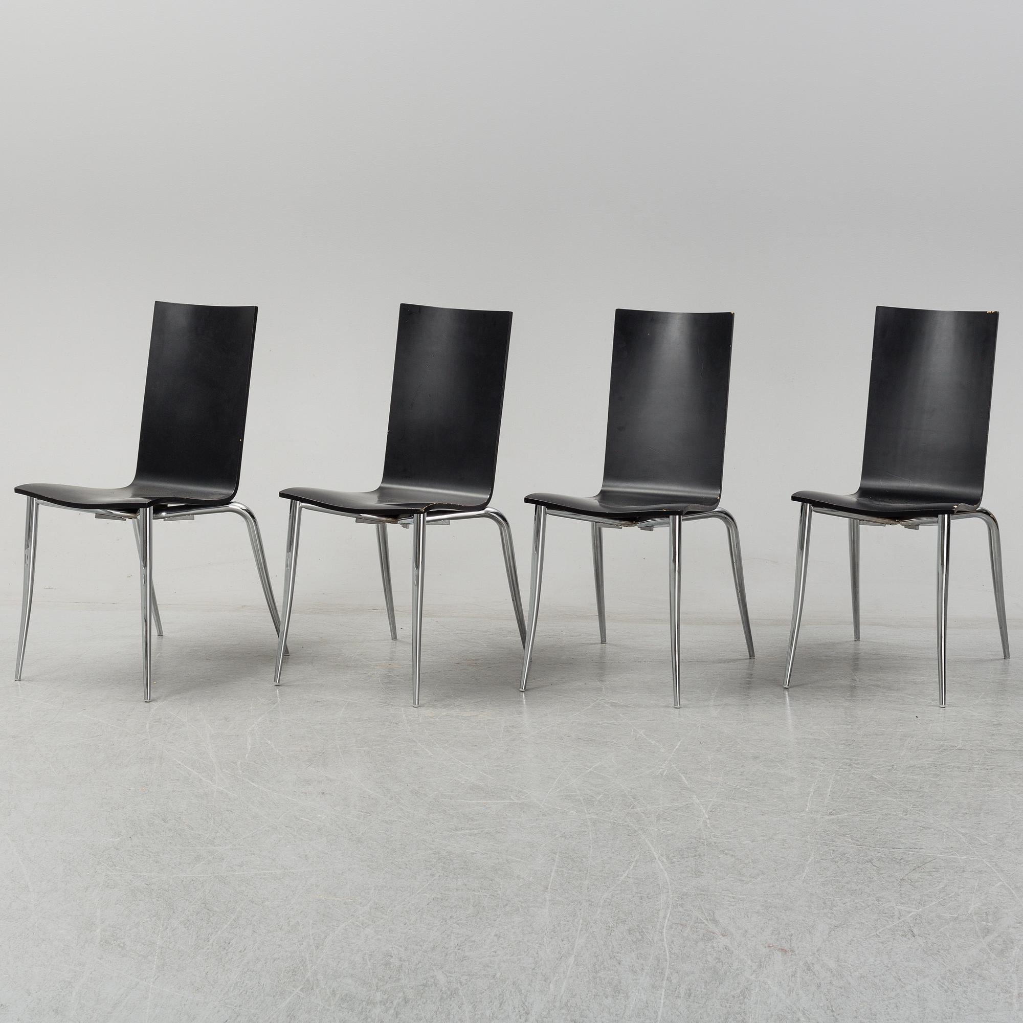 PHILIPPE STARCK, four 'Olly Tango' chairs, Driade Aleph, Italy