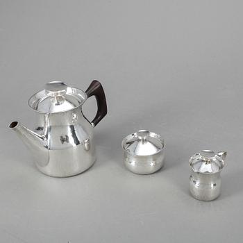 KAFFESET, 3 delar, silver, Erik Löfman, 1975-1976, tot vikt 793 gram.
