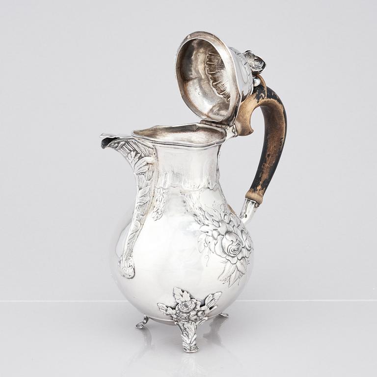 A Swedish 18th century silver coffee-pot, marks of Olof Löfvander the elder, Luleå 1773.