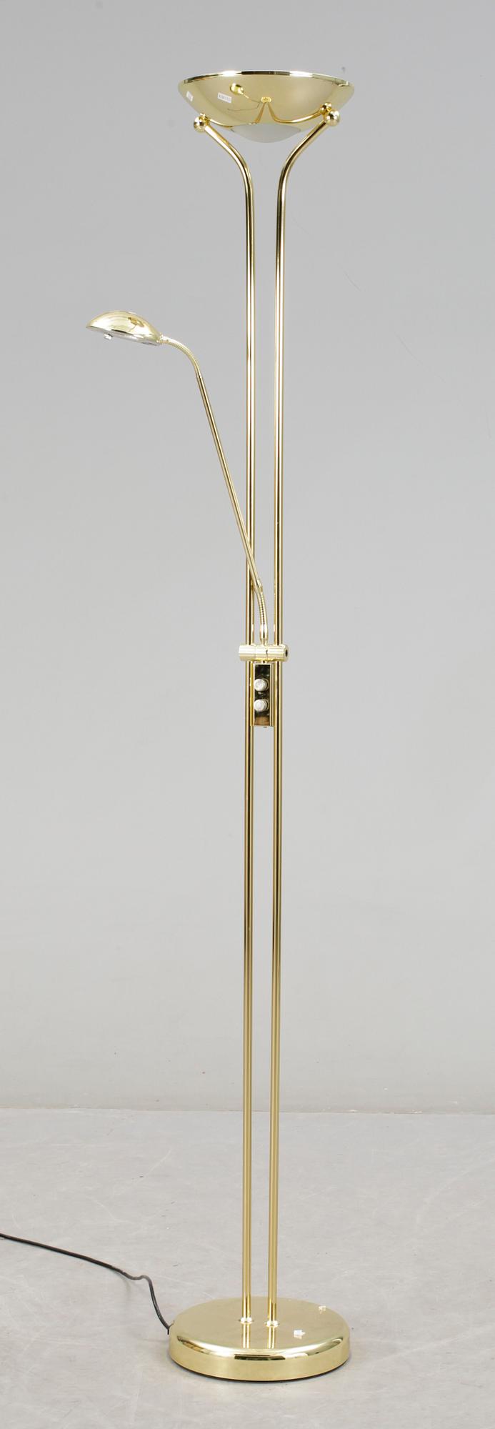 GOLVLAMPA, mässing, 1900/2000-tal.