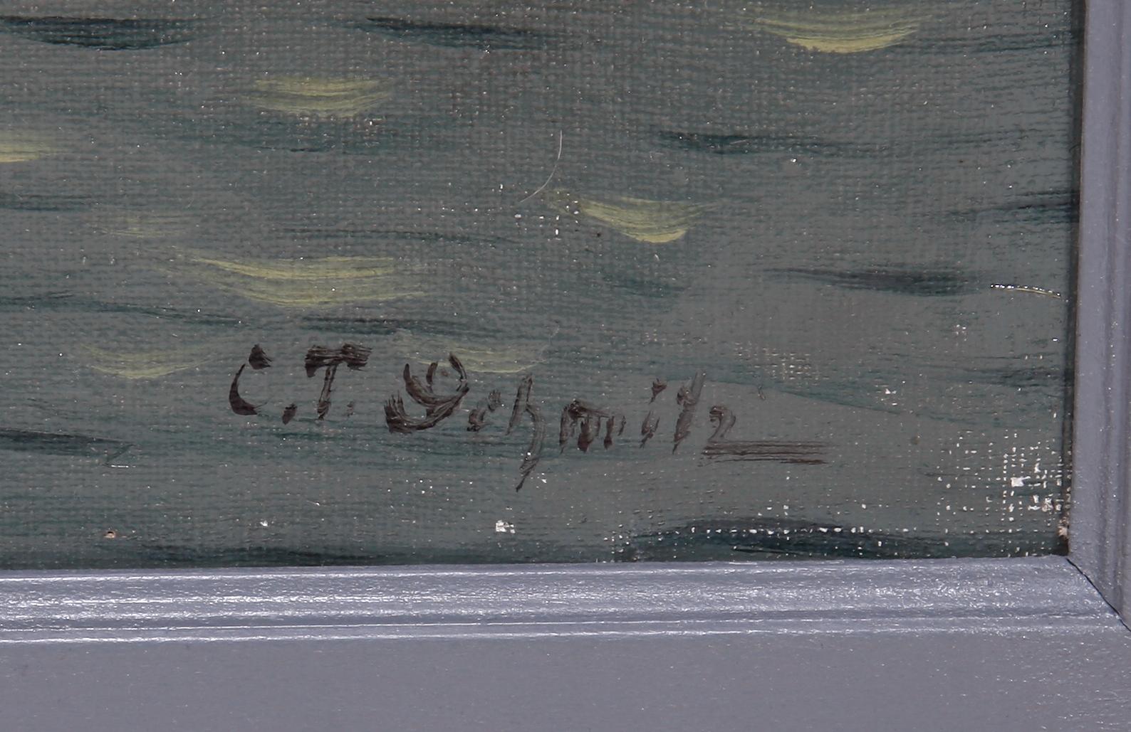 OKÄND KONSTNÄR, olja på duk, bär sign.