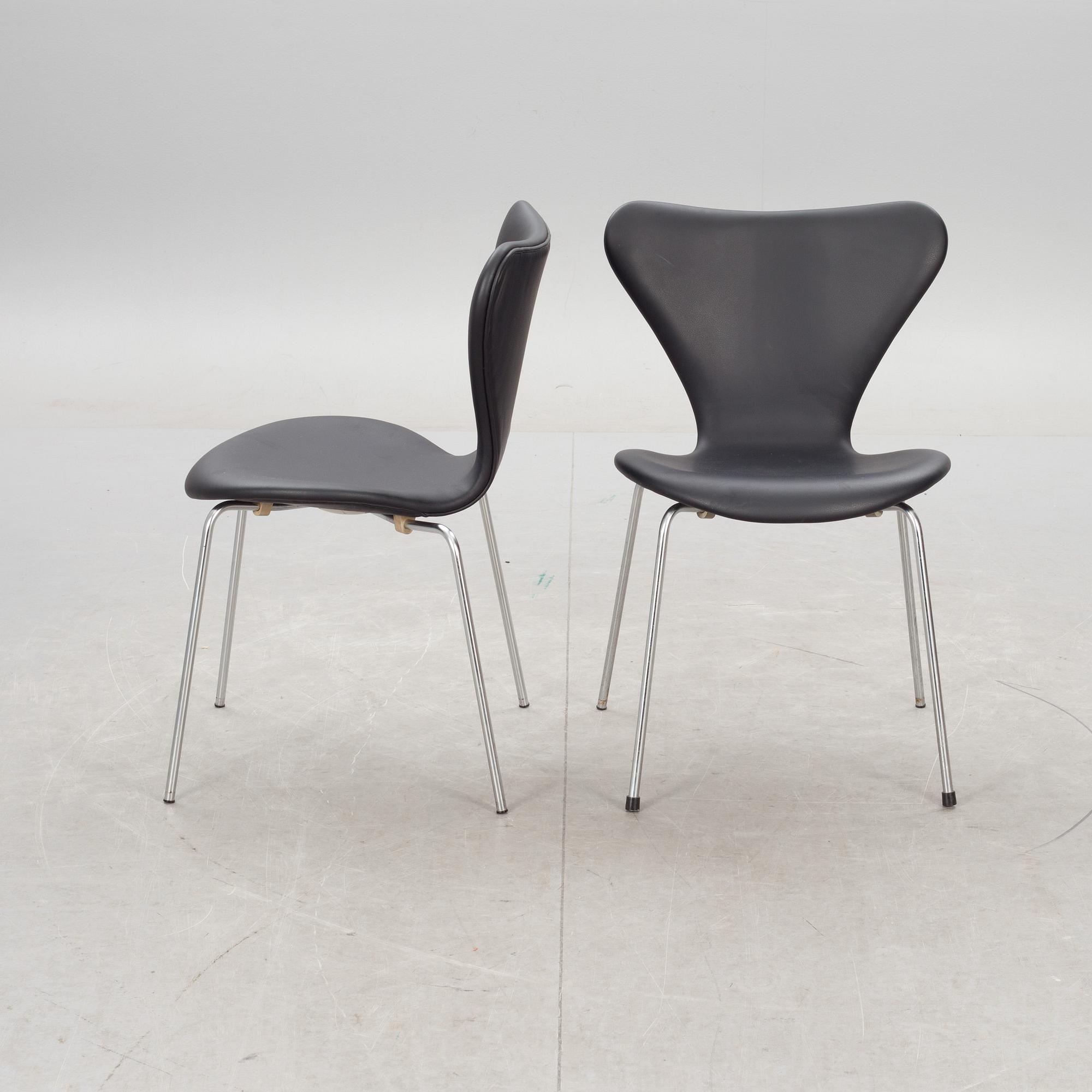 STOLAR, 6 st. "Sjuan", Arne Jacobsen för Fritz Hansen.