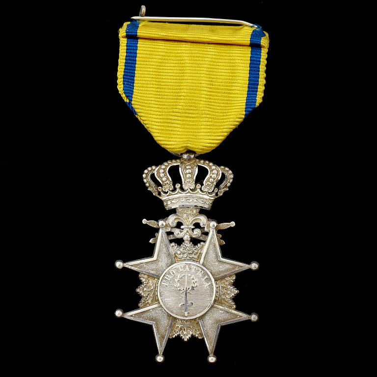 MEDALJ, "Svärdstecknet, Kungliga Svärdsordenstecknet", 1900-tal.