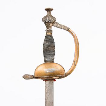 A late 19th Century short sword, probably Russian model 1798.