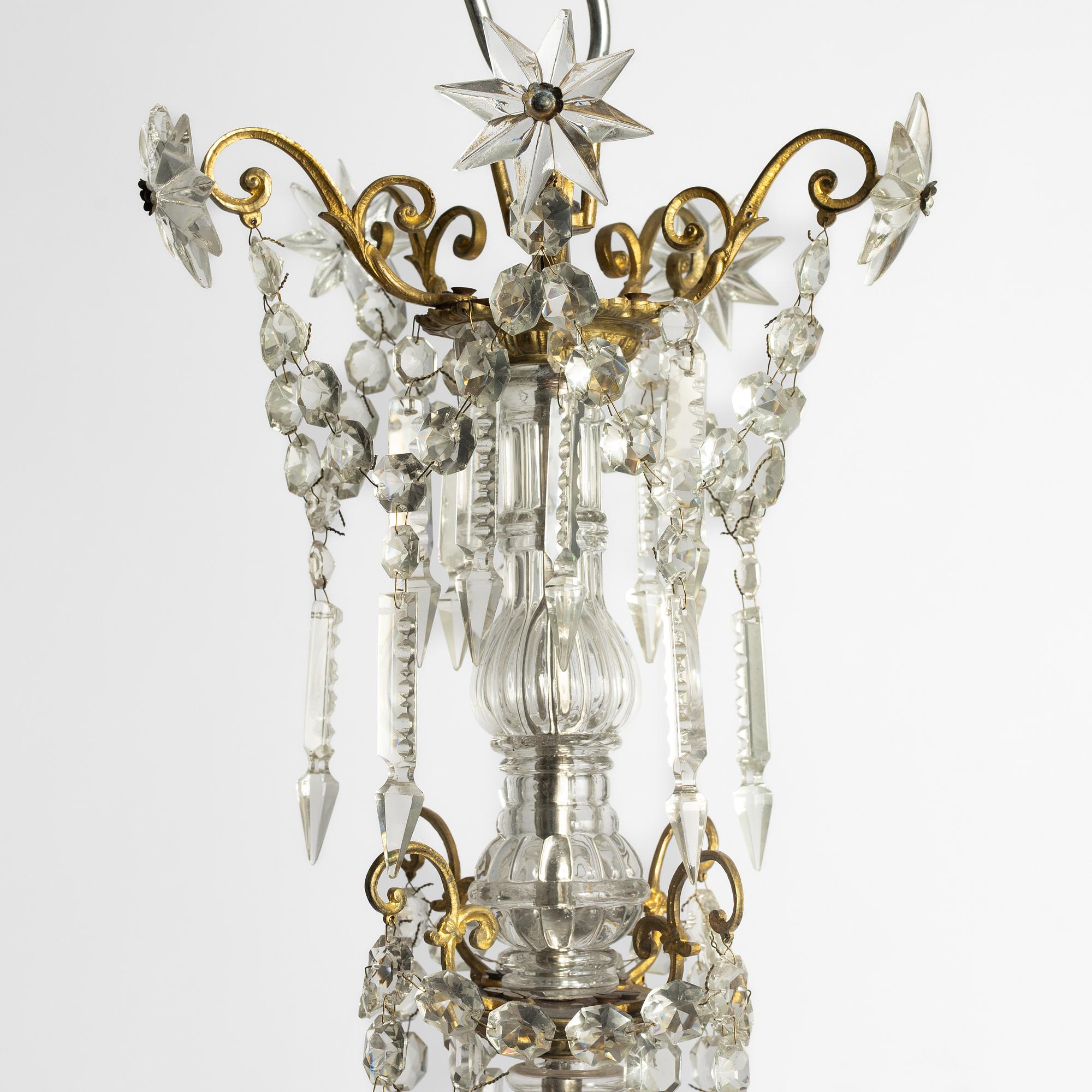 Chandelier, late 19th-century, Oscar II period.