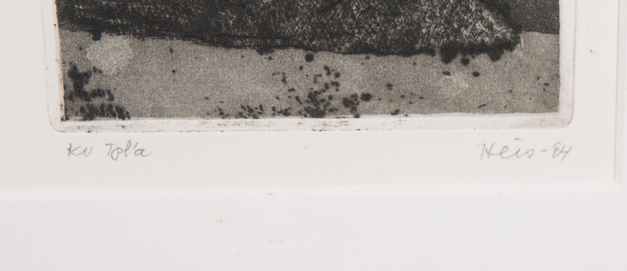 OUTI HEISKANEN, etsning, signerad och daterad -84, numrerad Kv Tpl'a.