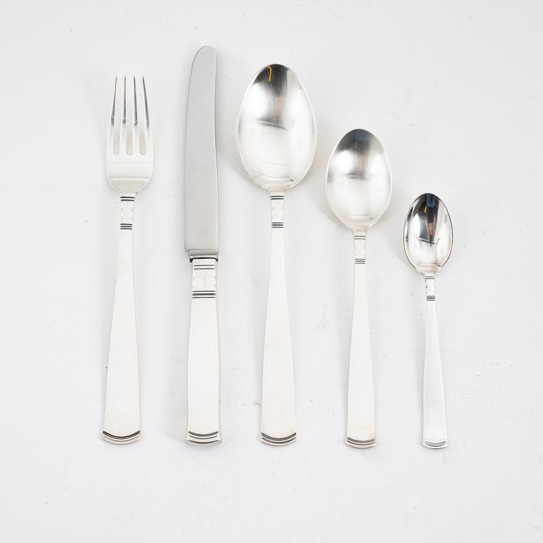 Jacob Ängman, a 30 piece silver cutlery set, GAB, Stockholm, Sweden, 1939-83.