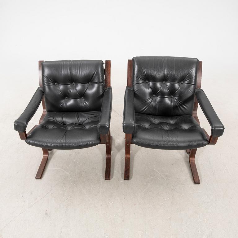 Ingmar Rolling, armchairs 1 pair, Westnofa Furniture, Norway, 1970s.