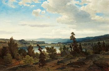 78. Axel Nordgren, Landscape with lake.