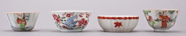 PARTI PORSLIN, 7 delar, Kina samt Japan, 1700/1800-tal.