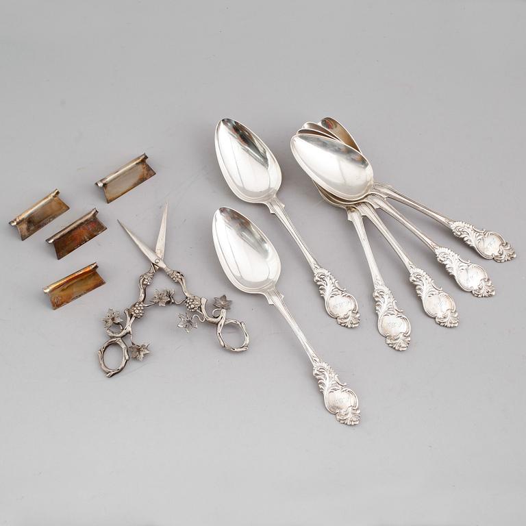 BESTICK, 11 delar, silver. Total vikt 497 g.