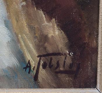 ALEXANDER TOLSTOY, olja på duk, signerad.