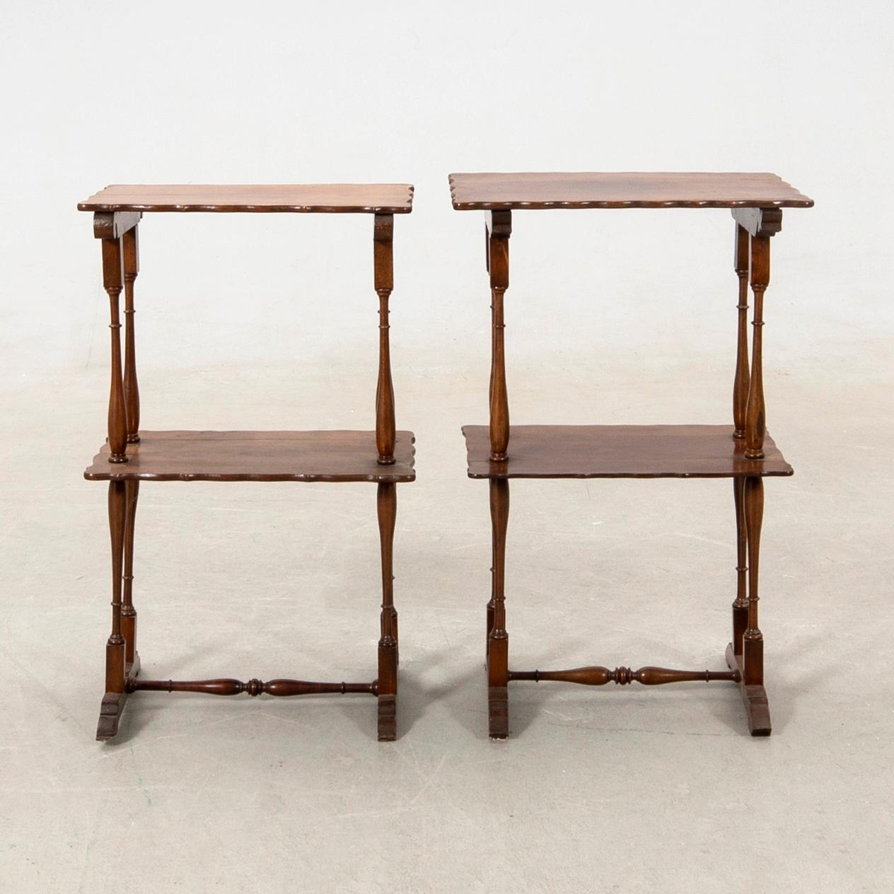 Side tables, 2 pcs, mid 19th century.
