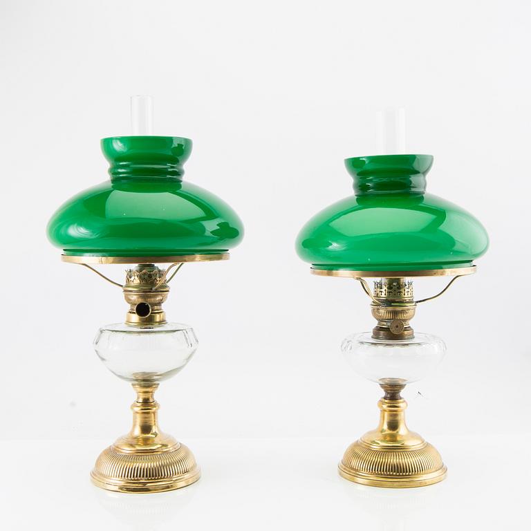 Table oil lamps, 2 pcs, early 20th century.