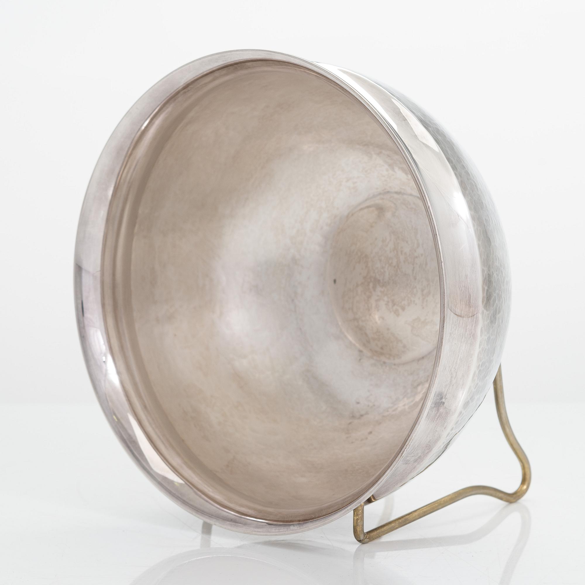 Tapio Wirkkala, a silver bowl, model TW 341, Hämeenlinna, Finland 1976. Design year 1966.