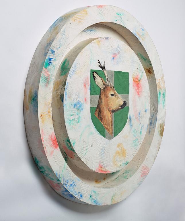 Ernst Billgren, painted wooden construction, executed 1985.