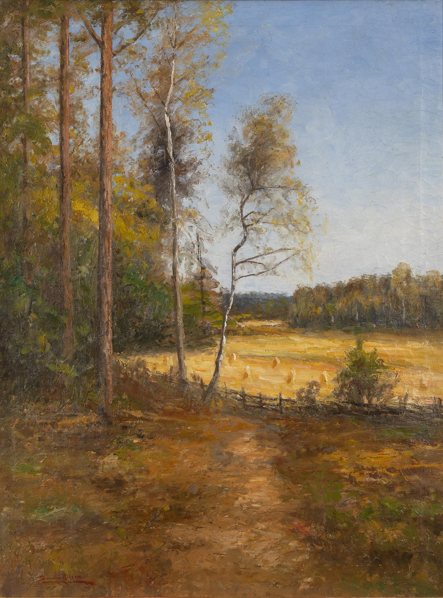 Severin Nilson, olja på duk, signerad.