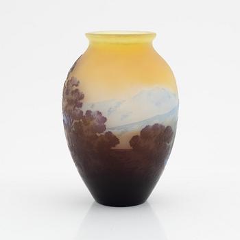 Emile Gallé, an Art Nouveau cameo glass vase, Nancy, France.