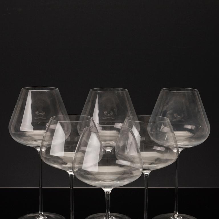 GLASS TABLEWARE, 22 pieces, "Rogaska Crystal", Slovenia.