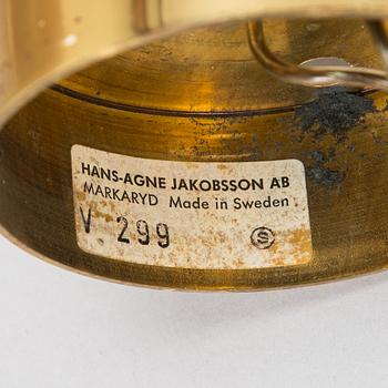 Hans-Agne Jakobsson, Two 1960/1970s 'V299' wall lights for Hans Agne Jakobsson AB, Markaryd. Sweden.