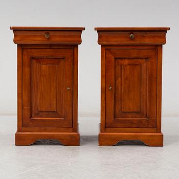 A pair of Italian bedside tables, Consorzio Mobili, second half of the 20th century.