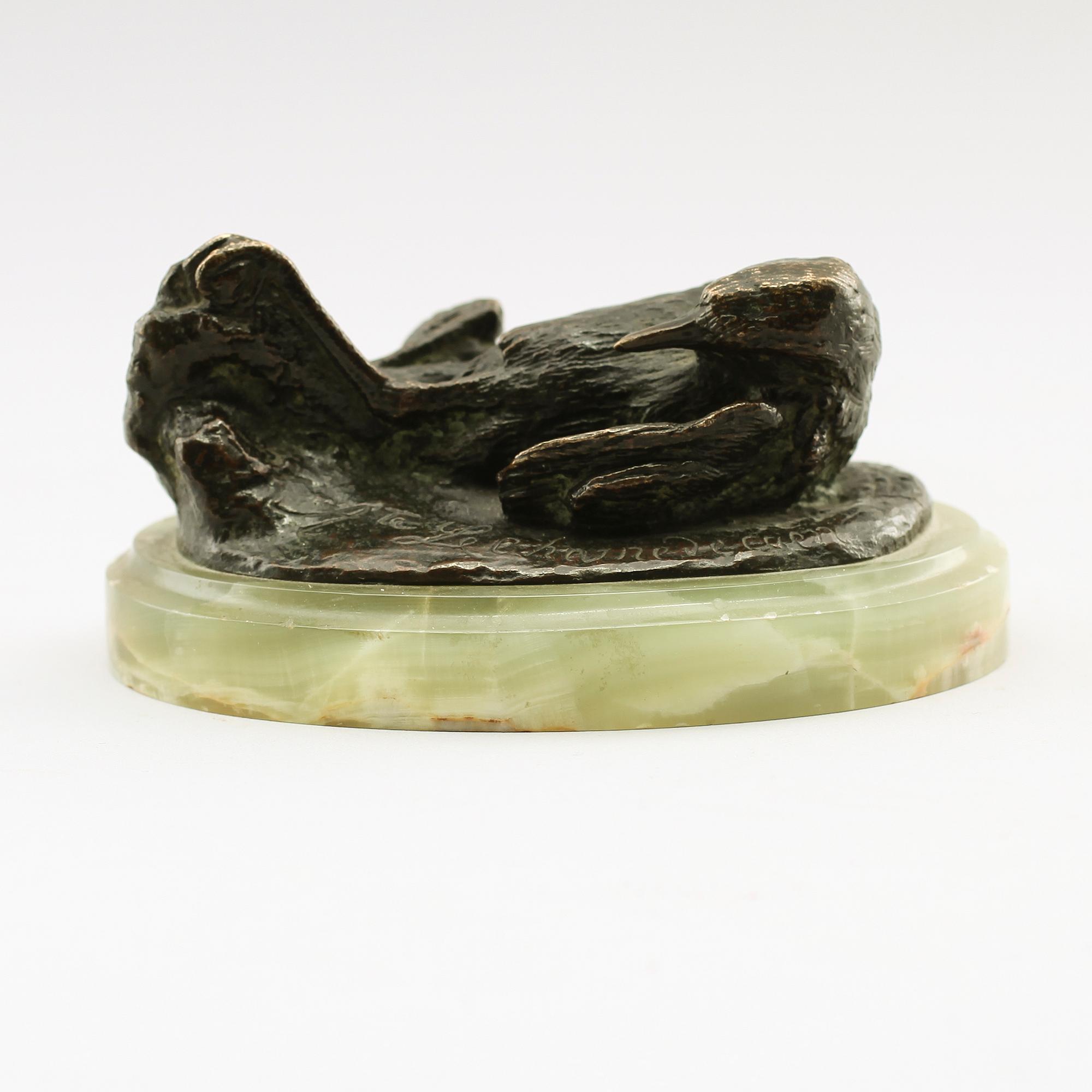 SKULPTUR, brons, otydligt signerad, 1900-tal.
