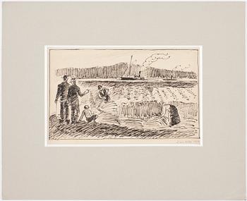 Gösta Sandels · GÖSTA SANDELS, teckning, signerad och daterad 1916.