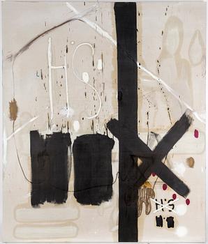 SEBASTIAN HELLING, mixed media on canvas, signed.