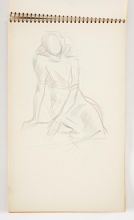 Lotte Laserstein, 3 skissböcker med blyertsteckningar.