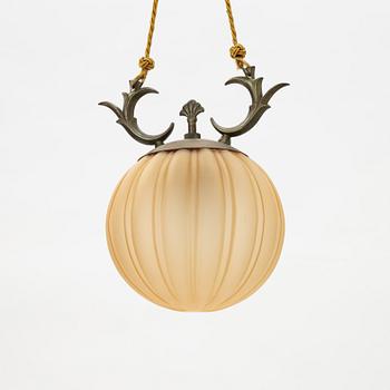 a Swedish Grace ceiling lamp, 1920s-30s.