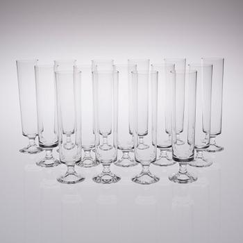 TAPIO WIRKKALA, glasservis 27 delar, "Karelia" Iittala 1900-talets slut.