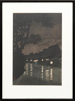 Kawase Bunjiro Hasui, Rain at Maekawa in Sagami Province (Sôshû Maekawa no ame).