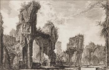 Giovanni Battista Piranesi, "Rovine del Sisto, o sia della gran delle Terme Antonianiane" ur "Vedute di Roma".