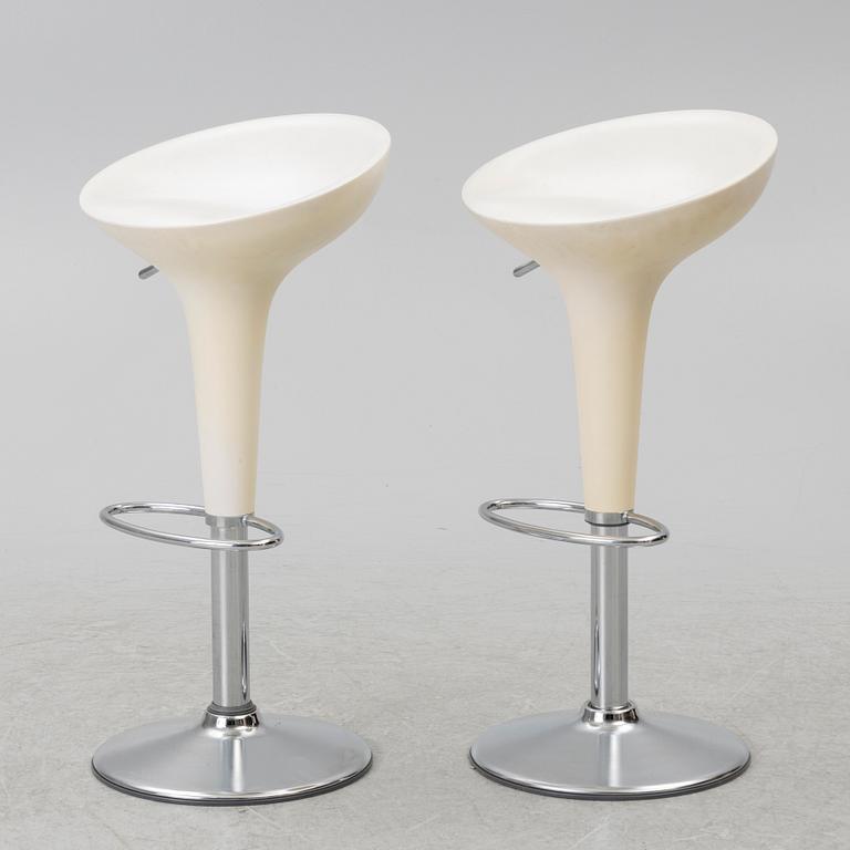 Stefano Giovannoni, bar stools, a pair, Bombo Swivel, Magis, early 2000s.