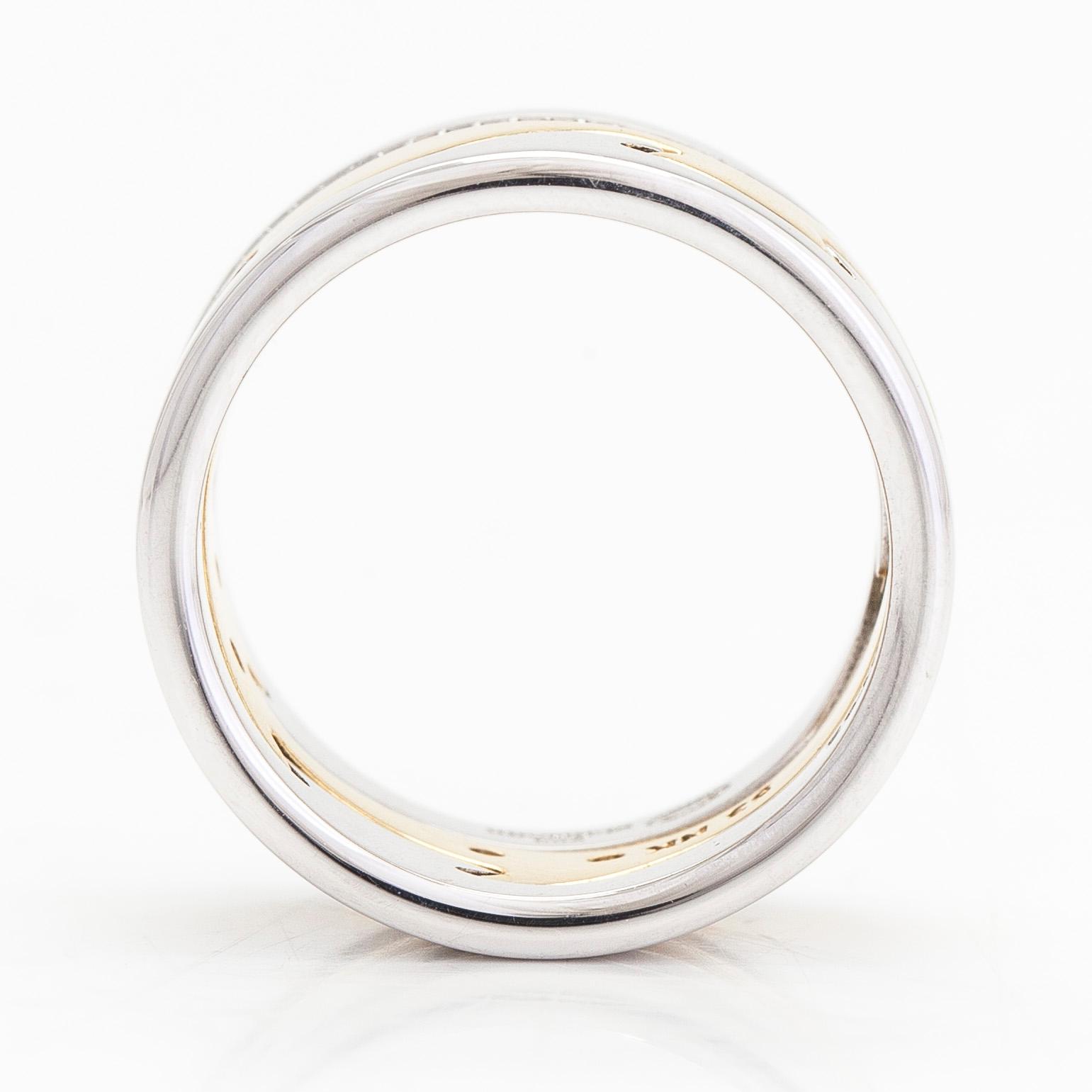 Georg Jensen, sormus, "Fusion", 3 kpl, 18K kultaa/valkokultaa, yhteensä noin 0,34 ct timantteja.