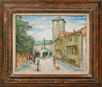 JOSEF LINDSKOG, oil on panel, signed.