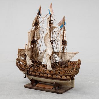 A model of a ship, mid 20th Century.