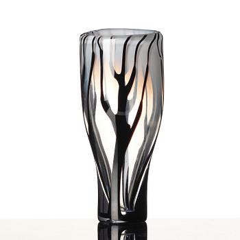 Vicke Lindstrand, a "Träd i dimma" (Trees in Fog) glass vase, Kosta, Sweden, 1950s-60s.