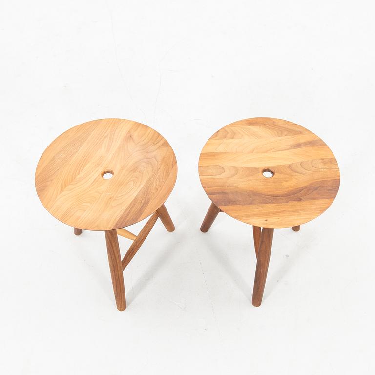 Nirvan Richter, Pair of Norrgavel stools from the 2000s.