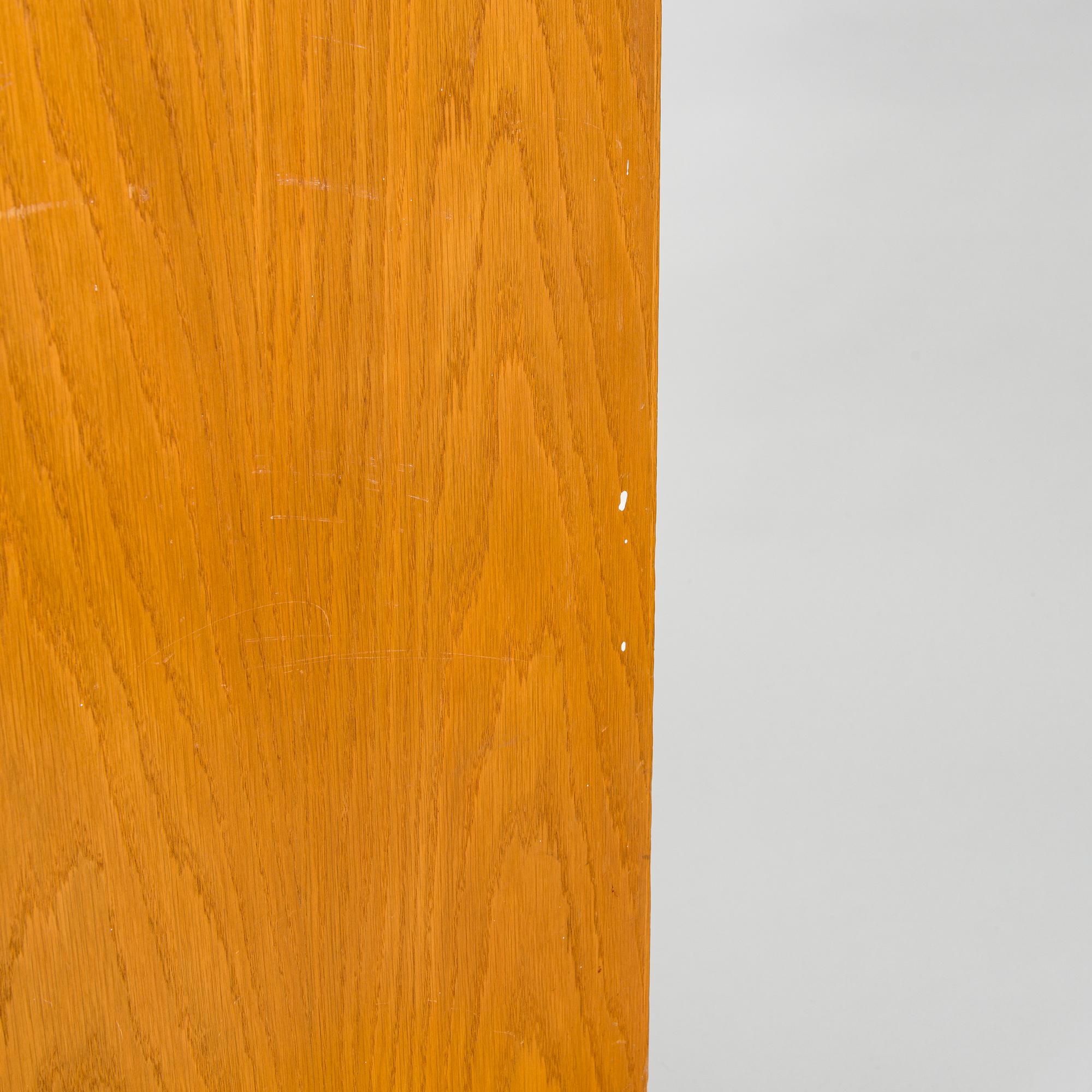 A Billnäs oak wood archive cabinet, Finland mid-20th century.
