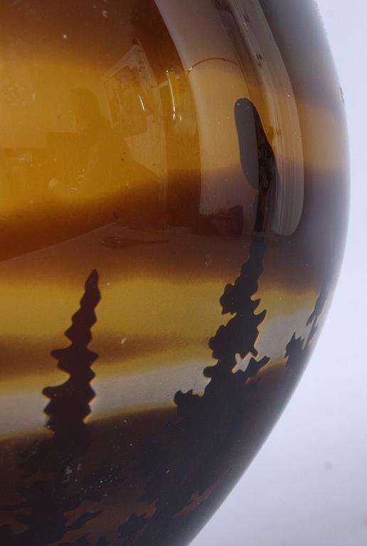 SKÅL, glas, Jette Jörgensen, Sjöhyttan, sign o dat "-91".