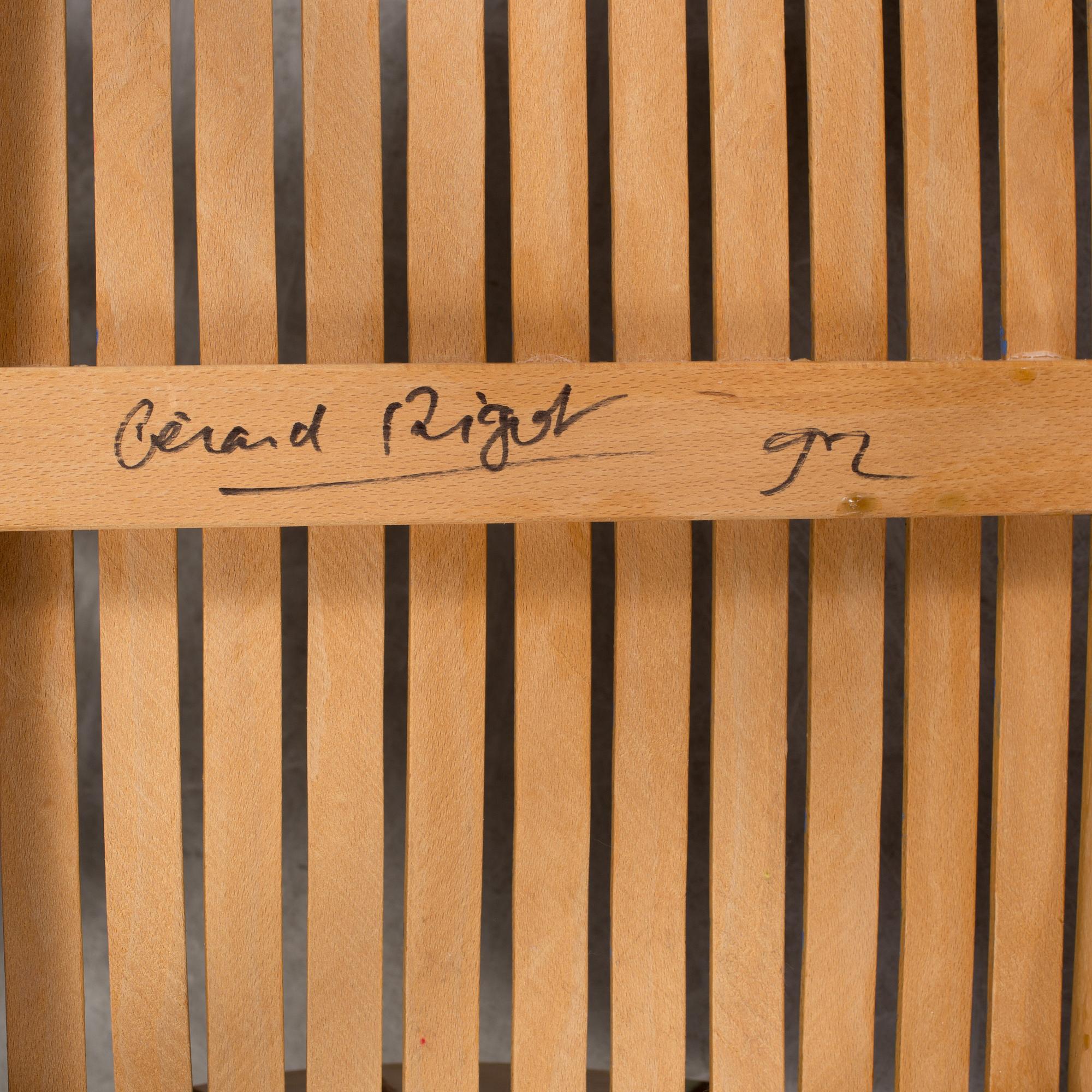 GÉRARD RIGOT, stol, Frankrike, signerad och daterad -92.