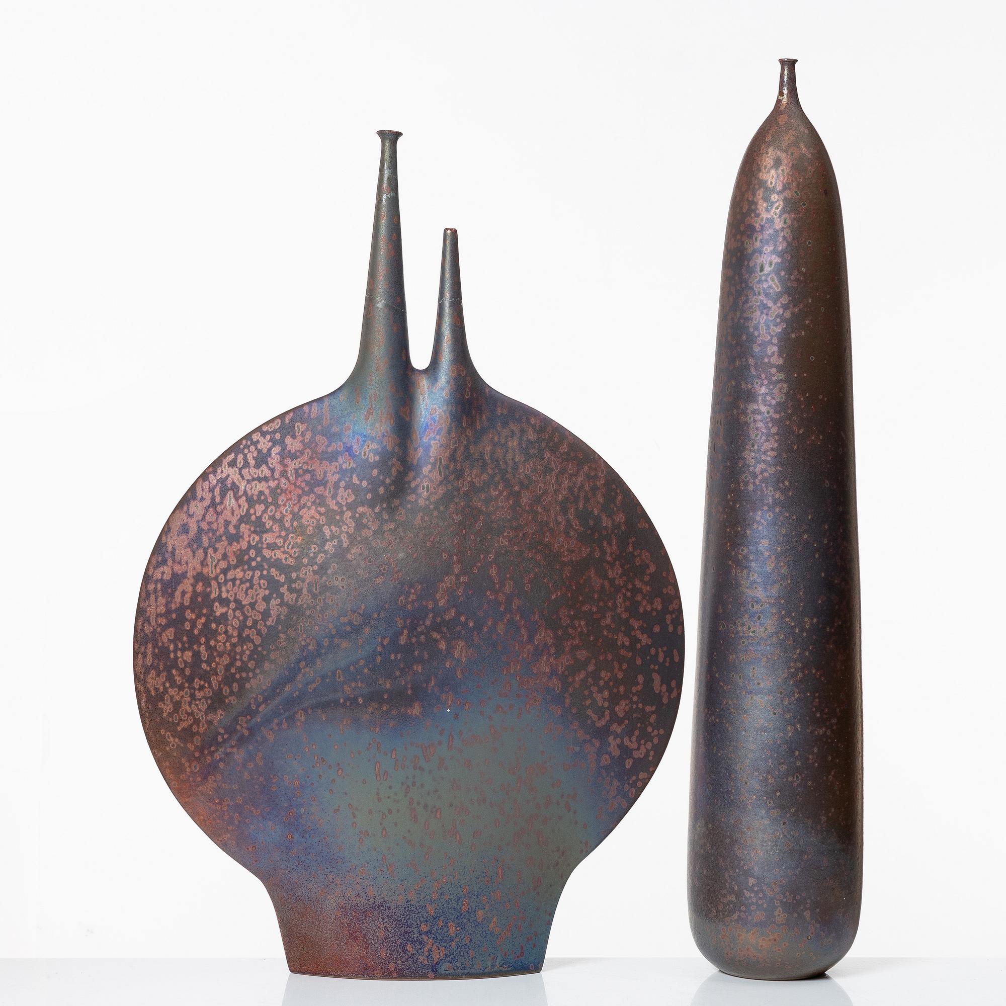 Joan Carrillo, two sculptures/vases.