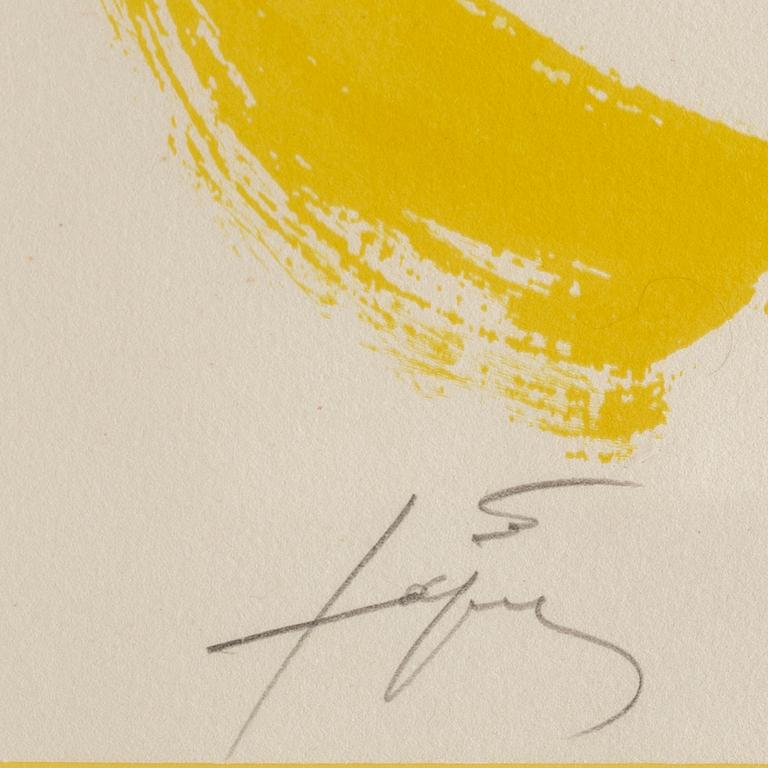 Antoni Tàpies, lithograph in colors, signed and numbered 47/100.