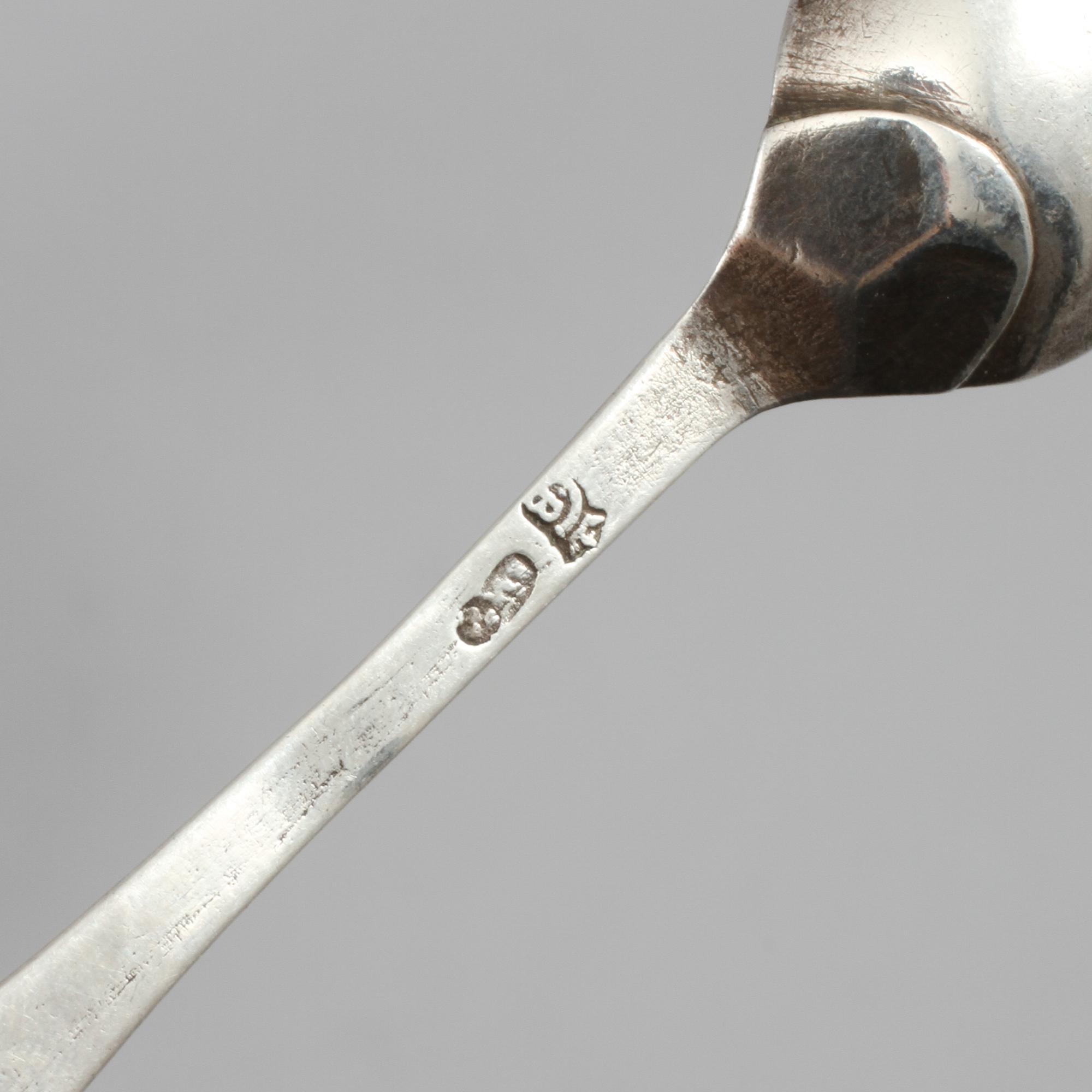 SENAPSKANNA, silver, Melchior Faust, Göteborg, gustaviansk, 1791, vikt 120 gram.